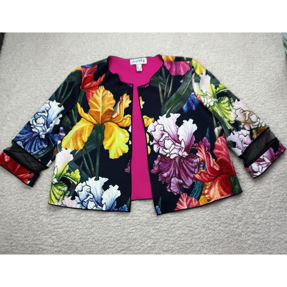 Joseph Ribkoff Jacket Style 191720 Sz 2 Three-Quarter Sleeves